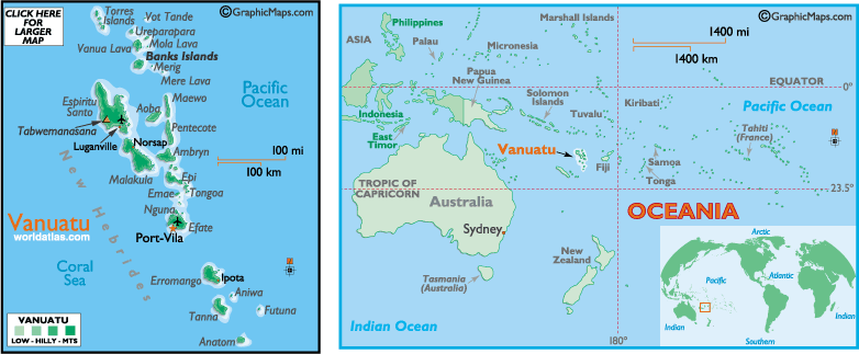 vanuatu carte oceanie